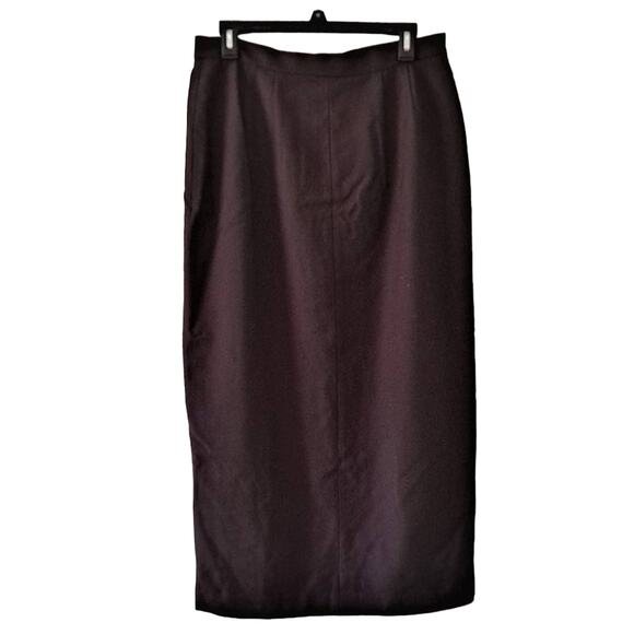 Rafaella Brown Ankle Length Front Closure Skirt - Picture 1 of 5